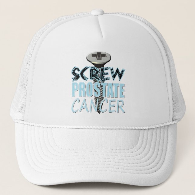 Gorra De Camionero Cáncer de próstata del tornillo (Anverso)