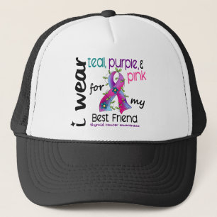 Gorra De Camionero Cáncer de tiroides llevo la cinta para mi mejor