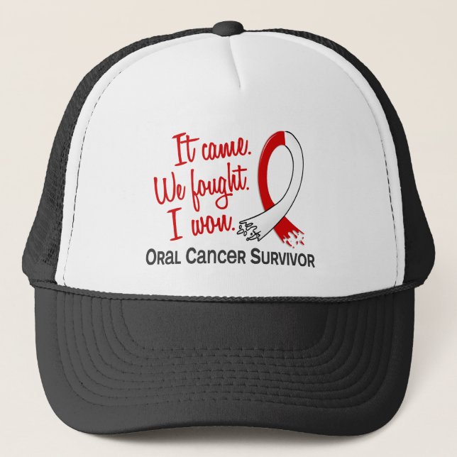 Gorra De Camionero Cáncer oral del superviviente 11 (Anverso)