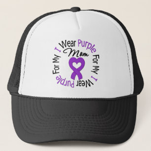 Gorra De Camionero Cáncer pancreático llevo la púrpura para mi mam
