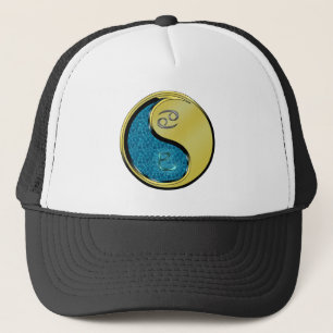 Gorra De Camionero Cáncer & Serpiente de Metal