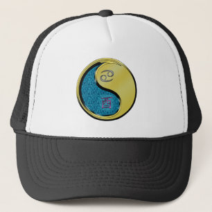Gorra De Camionero Cáncer y Gallo de Metal