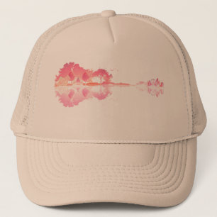 Gorra De Camionero Canción de la Naturaleza: Arte de guitarra en el p