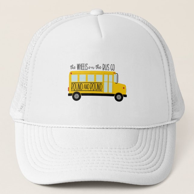 Gorra De Camionero Canción de ruedas de bus (Anverso)