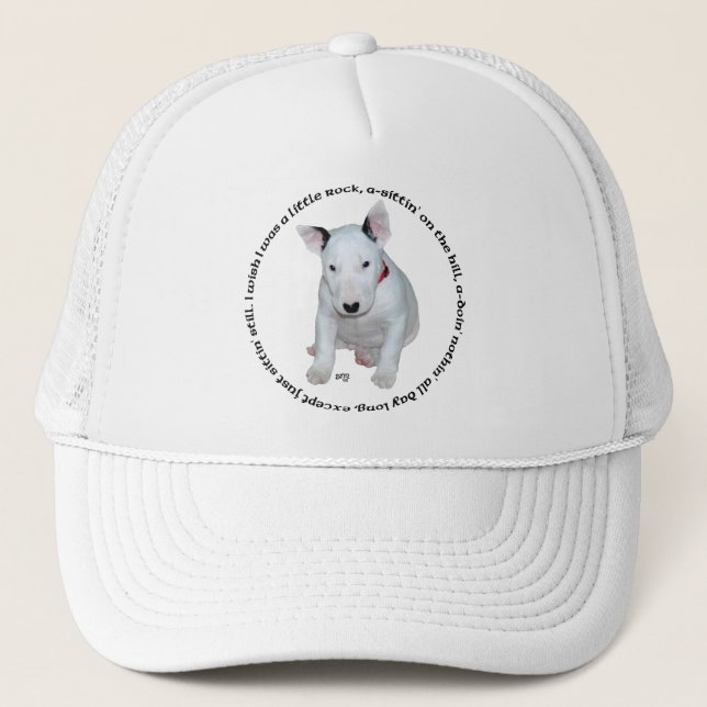 Gorra De Camionero Canciones para Cachorros de Bull Terrier (Anverso)
