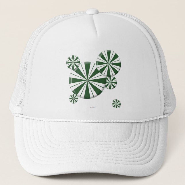 Gorra De Camionero Candía de rayas de menta rápida (Anverso)