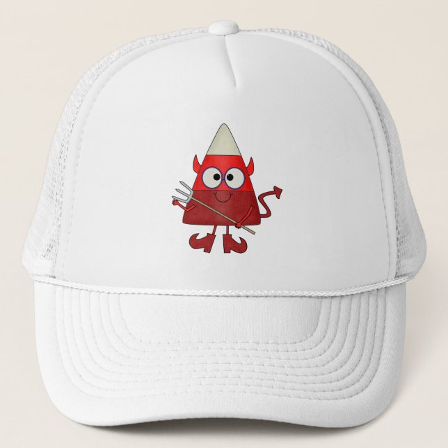Gorra De Camionero Candy Corn Devil Halloween (Anverso)