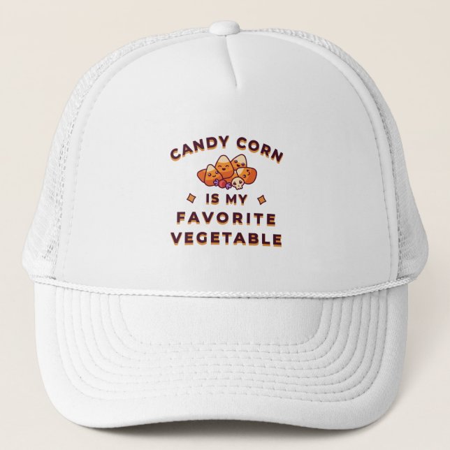 Gorra De Camionero Candy Corn Halloween (Anverso)