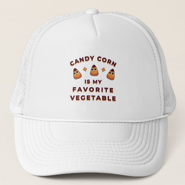 Gorra De Camionero Candy Corn Halloween (Anverso)