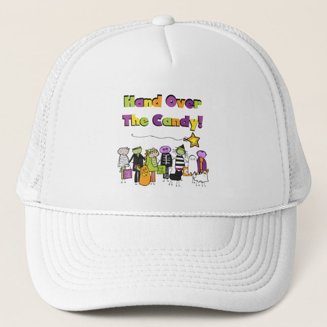 Gorra De Camionero Candy Over the Candy Halloween camisetas y regalos (Anverso)
