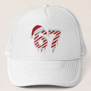 Gorra De Camionero Canela Goteante 67 Rayas Navideñas Fiesta
