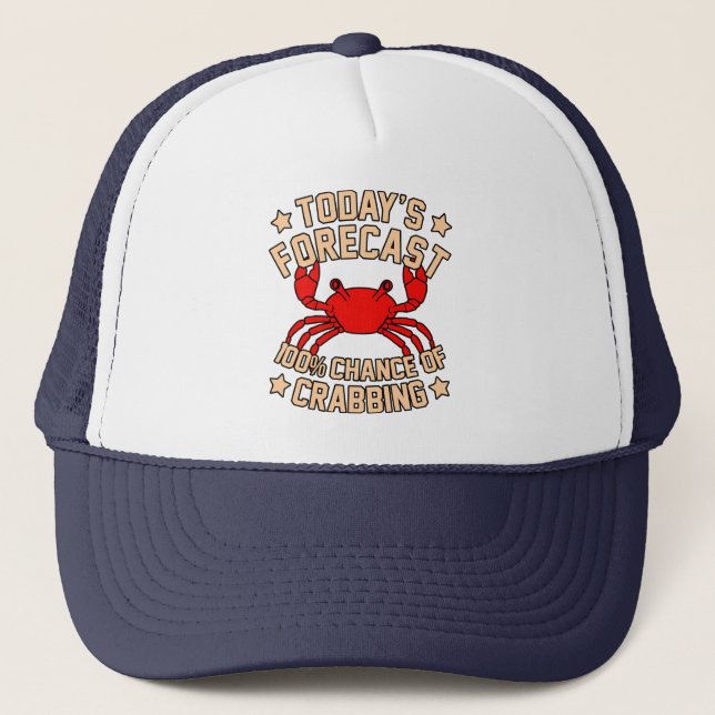 Gorra De Camionero Cangrejo Cangrejo de marisco Cangrejo de langosta  (Anverso)