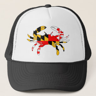 Gorra De Camionero Cangrejo de la bandera de Maryland