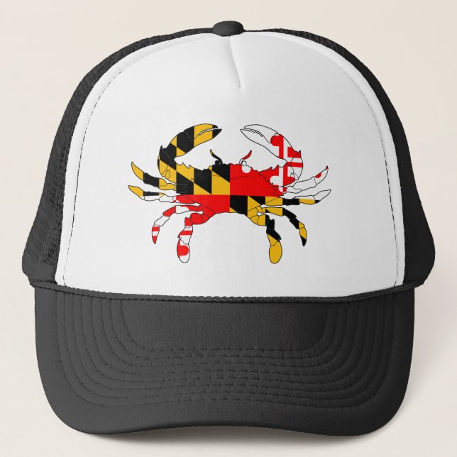 Gorra De Camionero Cangrejo de la bandera de Maryland (Anverso)