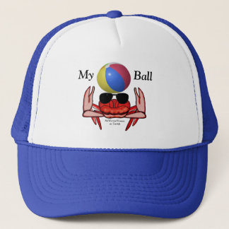 Gorra De Camionero Cangrejo de playa, mi pelota, mujer guerrera en Tw
