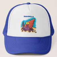 Cangrejo ermitaño gracioso personalizado morado