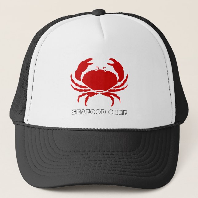 Gorra De Camionero Cangrejo grande de los mariscos (Anverso)