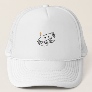 Gorra De Camionero Cangrejo Lindo Arte de Una Línea con Corazón Rojo