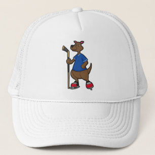 Gorra De Camionero Canguro en hockey sobre hielo con palo de hockey s