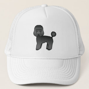 Gorra De Camionero Caniche de juguete negro perro de dibujos animados