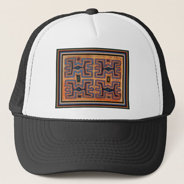 Gorra De Camionero Canoa de espíritu indio kuna (Anverso)