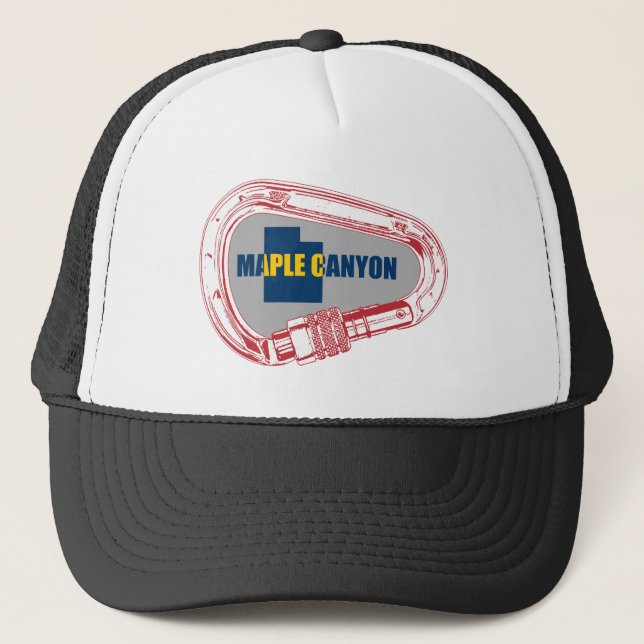 Gorra De Camionero Cañón de arce escalando Carabiner (Anverso)