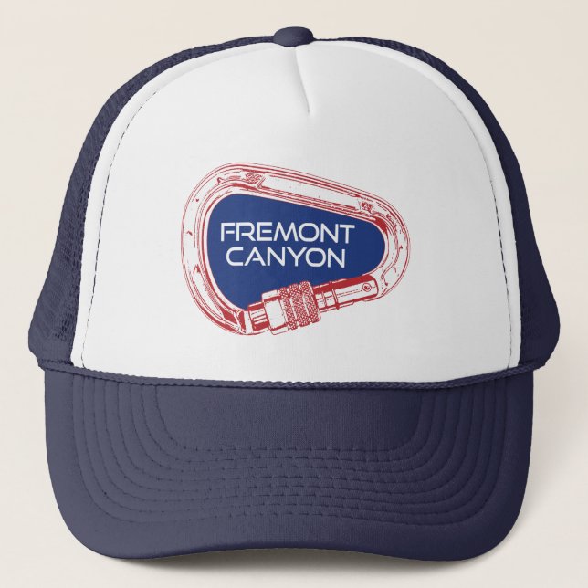 Gorra De Camionero Cañón Fremont Wyoming Rock Climber Carabiner (Anverso)