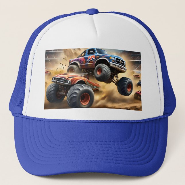 Gorra De Camionero Caos en las ruedas: Monster Truck Smash Derby (Anverso)