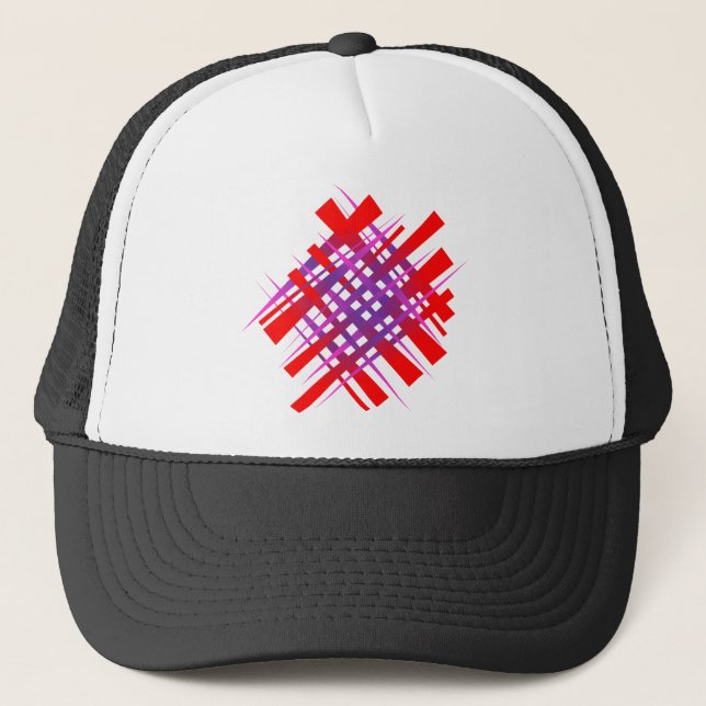 Gorra De Camionero caos gradiente brillante azul rojo (Anverso)
