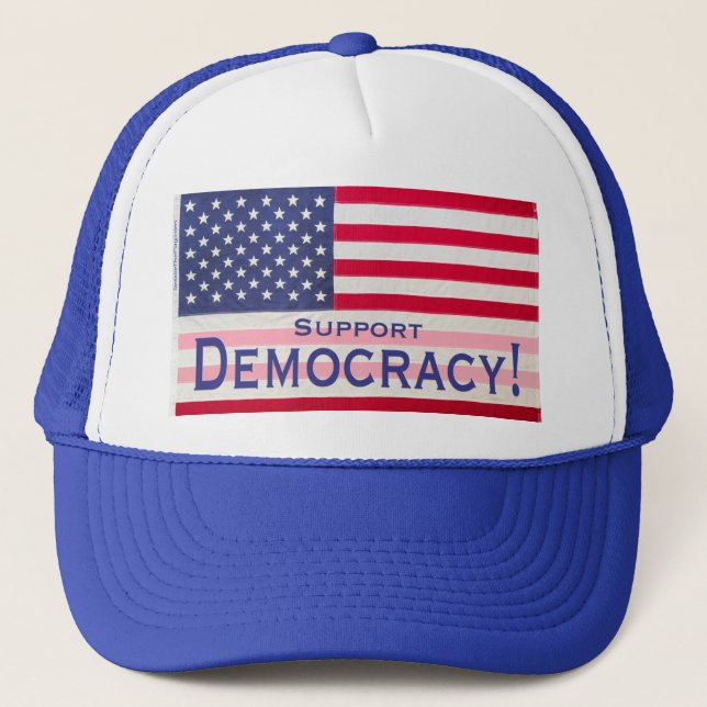 Gorra De Camionero Cap - ¡Apoyo a la democracia! (Anverso)