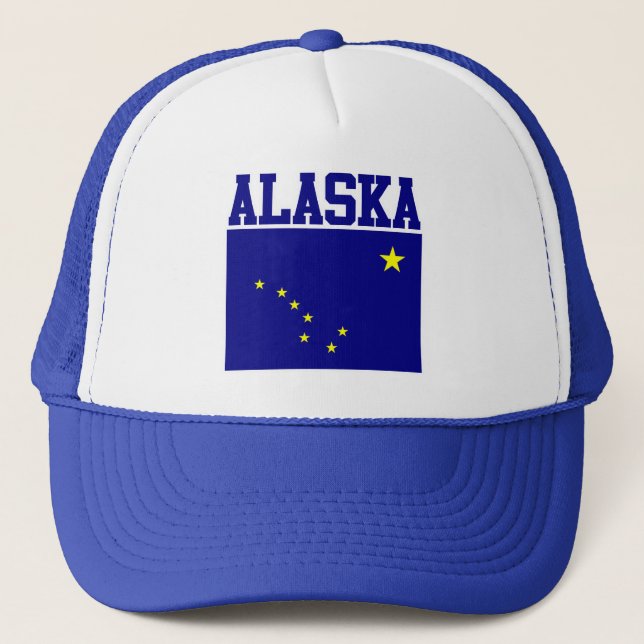Gorra De Camionero Cap de la bandera del estado de Alaska (Anverso)
