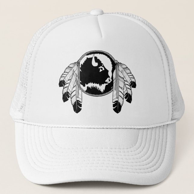 Gorra De Camionero Cap de vida salvaje de la primera nación (Anverso)