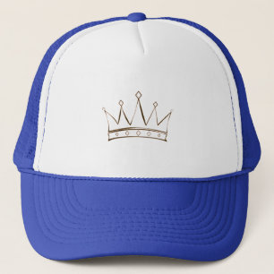 Gorra De Camionero Capa de arte de la línea de la corona de la reina