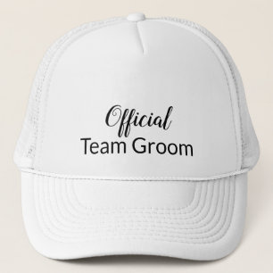 Gorra De Camionero Capa de Boda Groom del equipo oficial