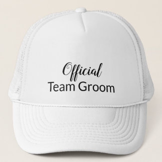 Gorra De Camionero Capa de Boda Groom del equipo oficial