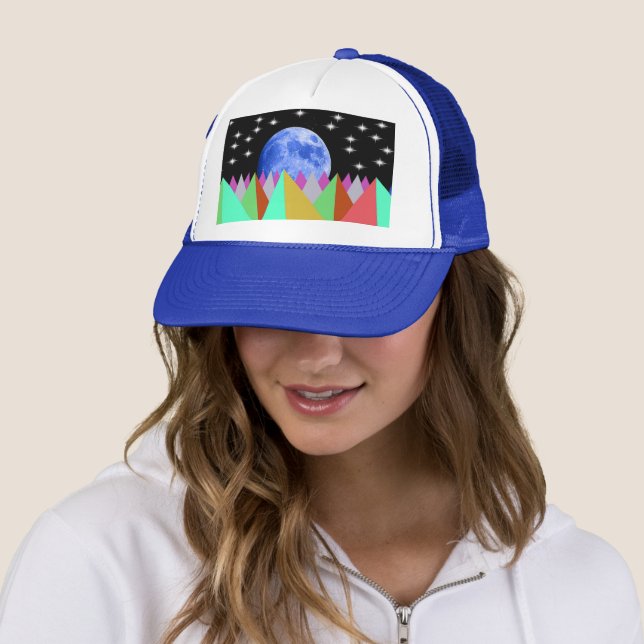 Gorra De Camionero Capa de Luna Azul (In situ)