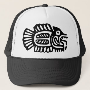 Gorra De Camionero Capa de Motif de Pescado Mexicano