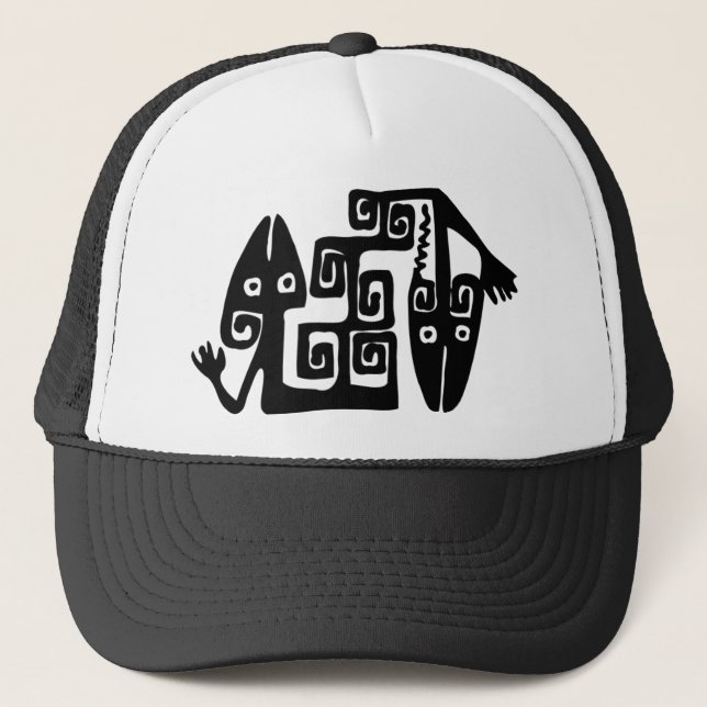 Gorra De Camionero Capa de Motif Mexicana Antigua (Anverso)