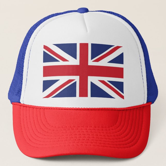 Gorra De Camionero Capas con la bandera inglesa (Anverso)