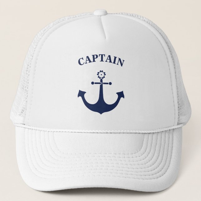 Gorra De Camionero Capitán con ancla japonesa (Anverso)