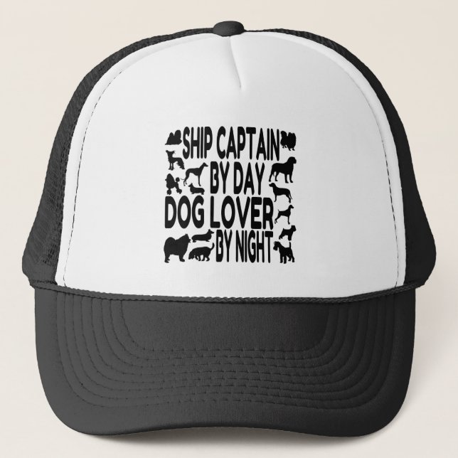 Gorra De Camionero Capitán de Barco de Perro Lover (Anverso)