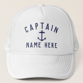Gorra De Camionero Capitán de barco moderno nombre Nautical Anchor Na