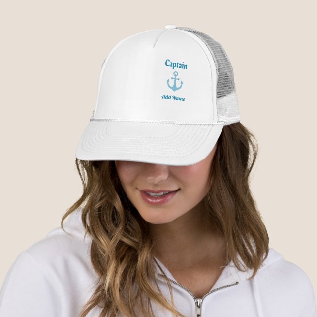 Gorra De Camionero Capitán de barco personalizado Ancla (In situ)