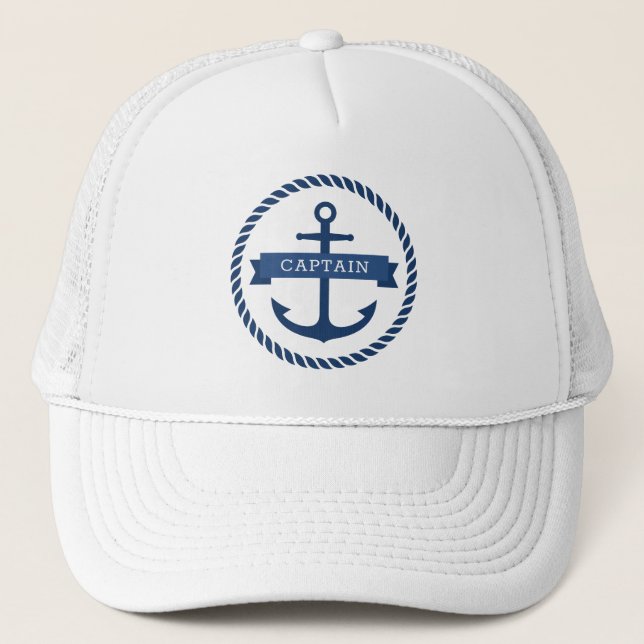 Gorra De Camionero Capitán de la frontera de la cuerda de anclaje náu (Anverso)