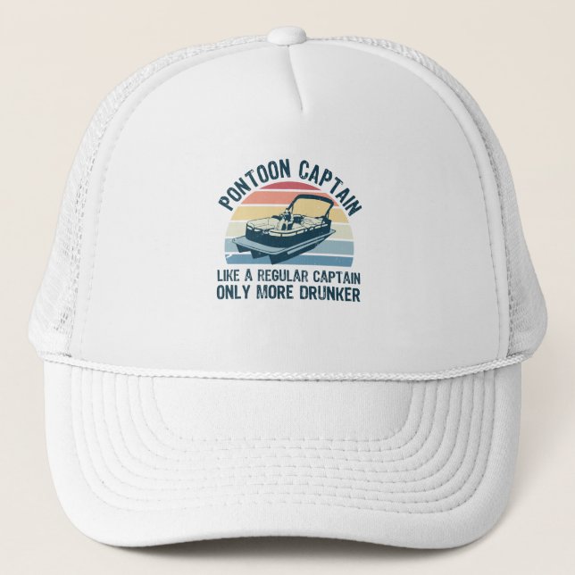 Gorra De Camionero Capitán de pontón más Drunker Gracioso Regalo (Anverso)