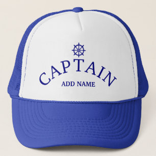 Gorra De Camionero Capitán del barco (personalice a Name de capitán)