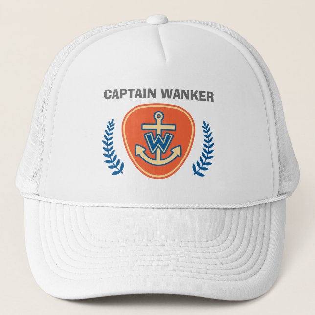 Gorra De Camionero Capitán divertido Wanker (Anverso)