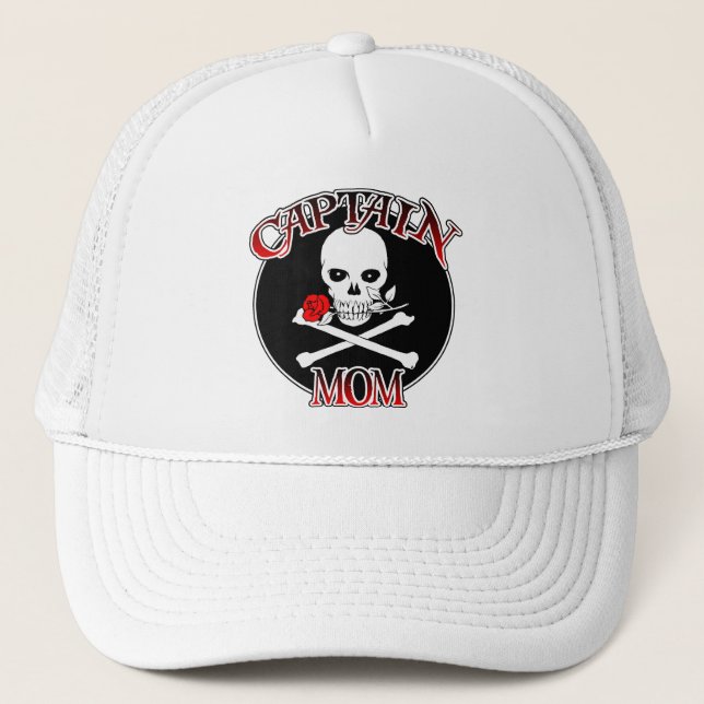 Gorra De Camionero Capitán Mamá (Rosa) Cap (Anverso)