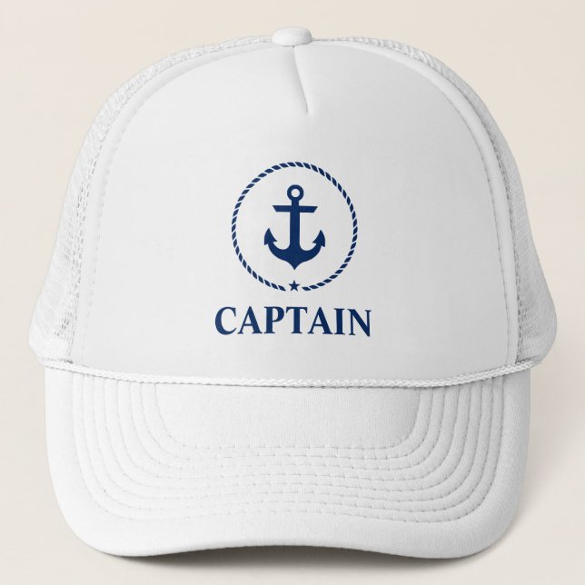 Gorra De Camionero Capitán Náutico Anchor Rope (Anverso)
