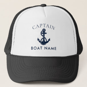 Gorra De Camionero Capitán Náutico personalizado Anchor Swag